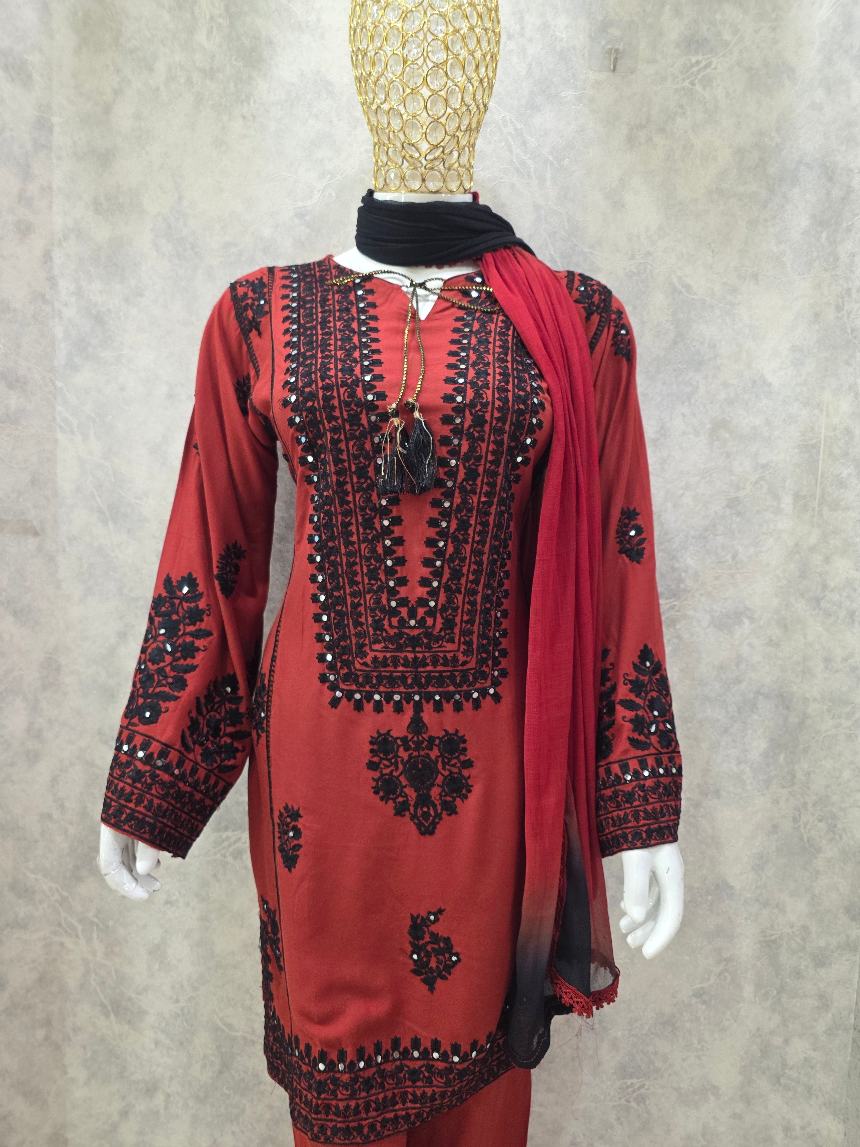 Pakistani Bell Sleeve Suit Set
